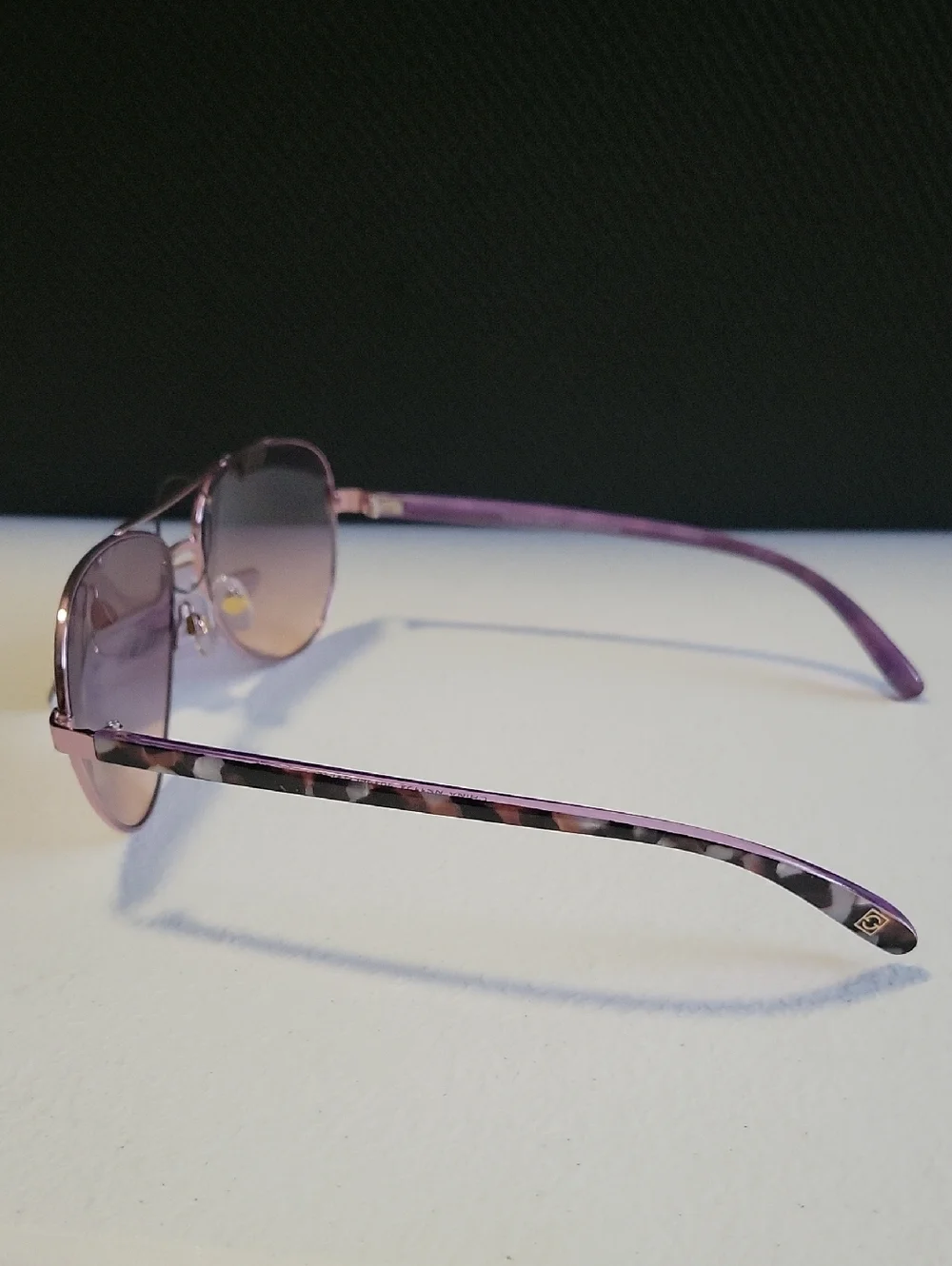 Foster Grant Purple Gradient Aviator Sunglasses